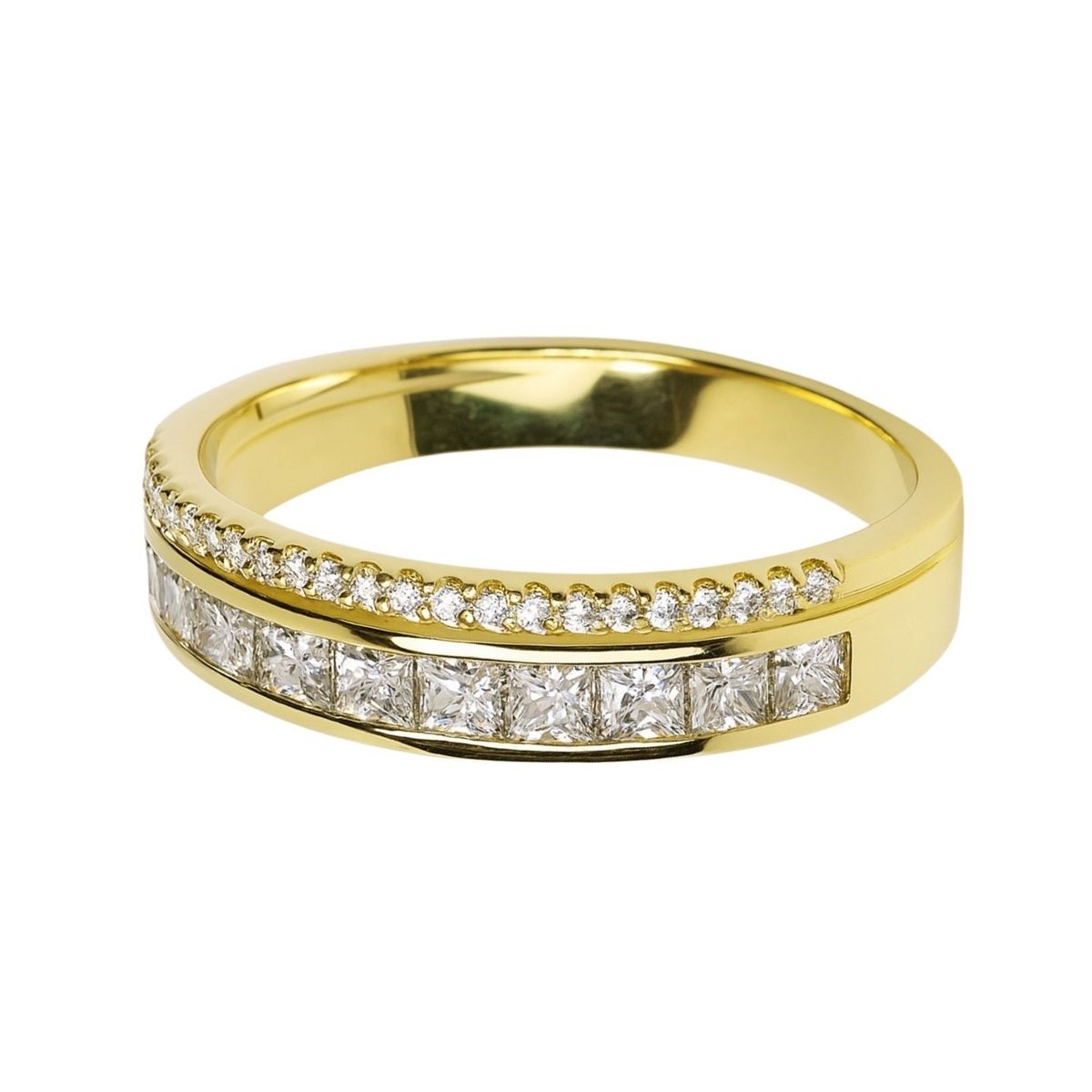 JB JOYAS BARON - Anillo Revestido en Oro 18kt Princesa con Circonita
