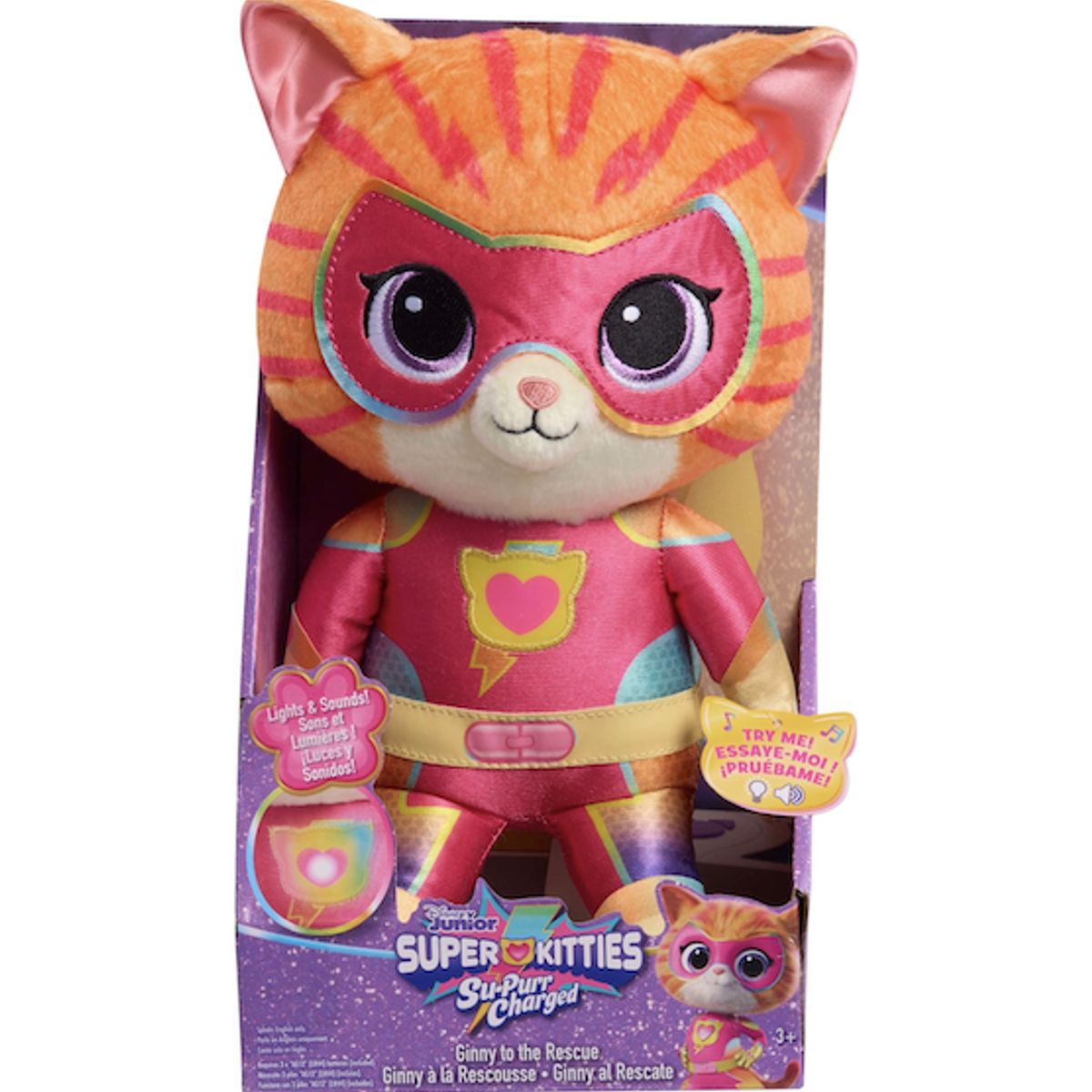 JUST PLAY - Peluche con luz y sonido de Ginny SuperKitties