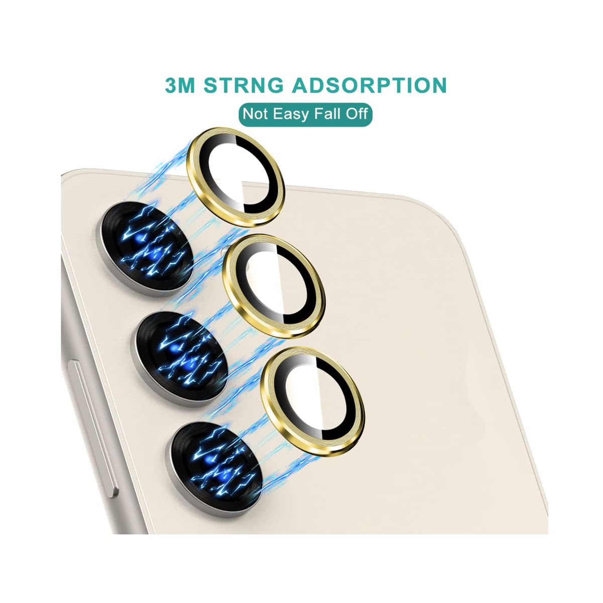 JOIGO - Protector De Lente De Camara Para Samsung A34 Dorado