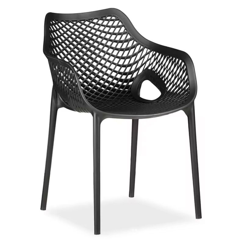 HABITA2 CHILE - Butaca Silla con Apoyabrazos Polipropileno City - Negro