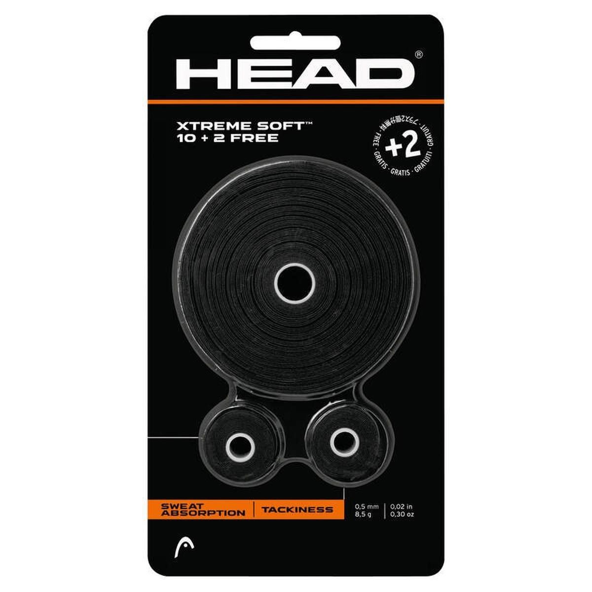 HEAD - Overgrip Head Blister Xtreme Soft 10+2 Negro