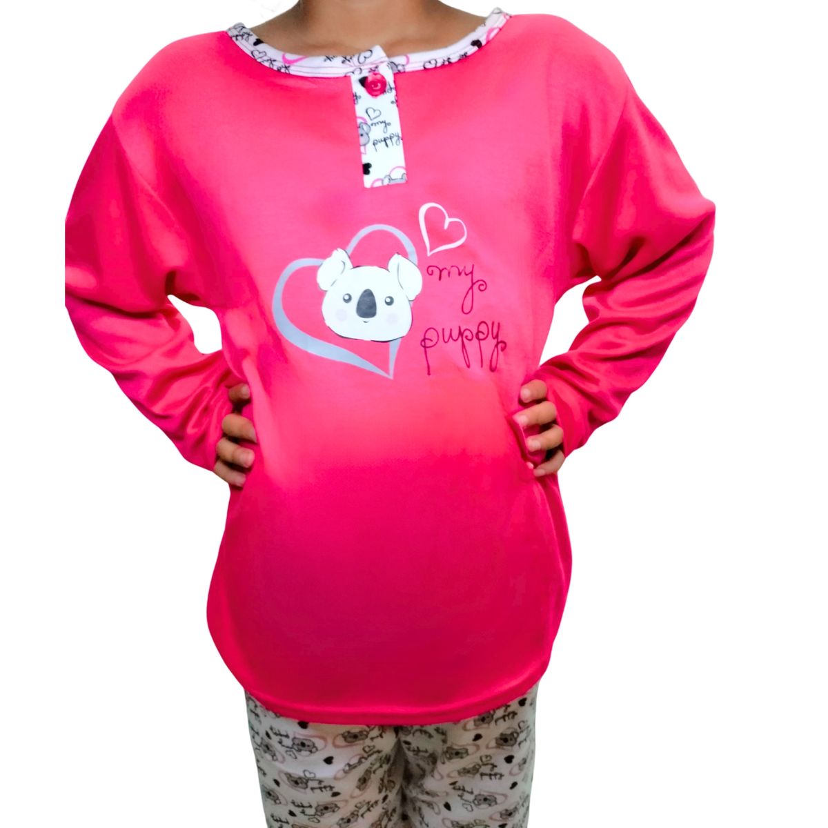 LIKE SHOP - Pijama Franela Niña Invierno Manga Larga 457