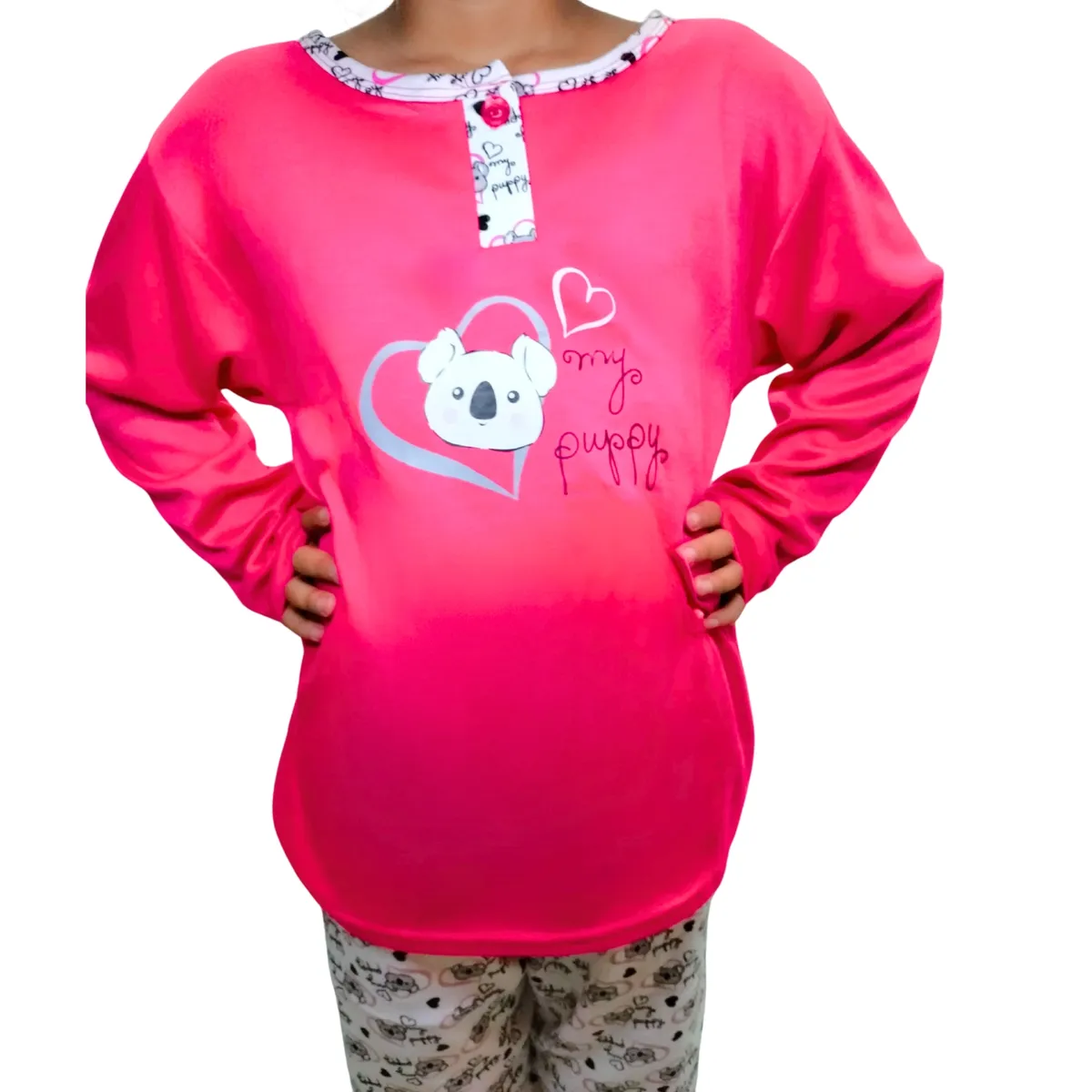 LIKE SHOP - Pijama Franela Niña Invierno Manga Larga 457