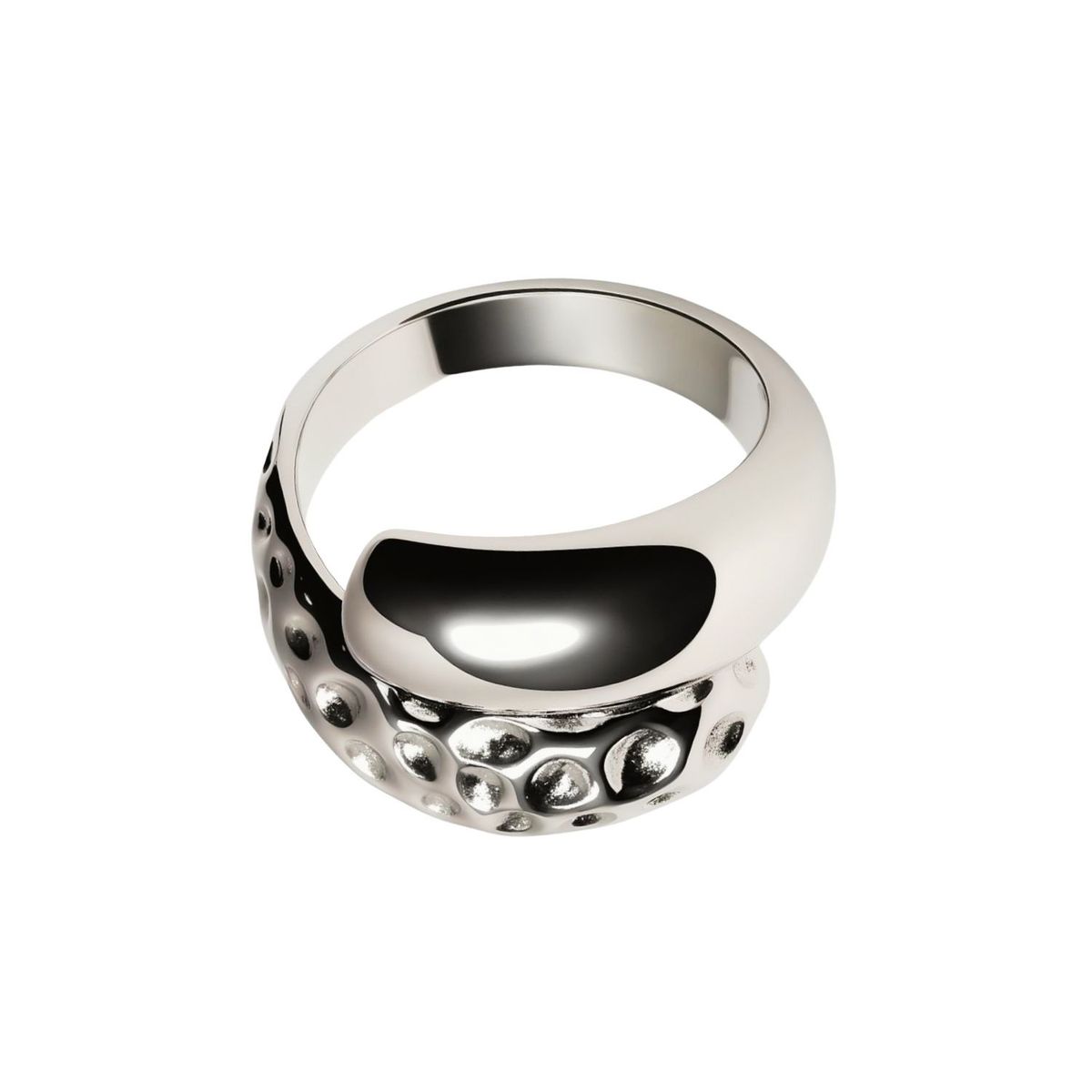 JB JOYAS BARON - Anillo de Plata Esterlina 925 Superficie Lunar