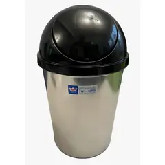 REYPLAST - Papelera Vaiven Metalizada 8.5 Litros Color Plateado