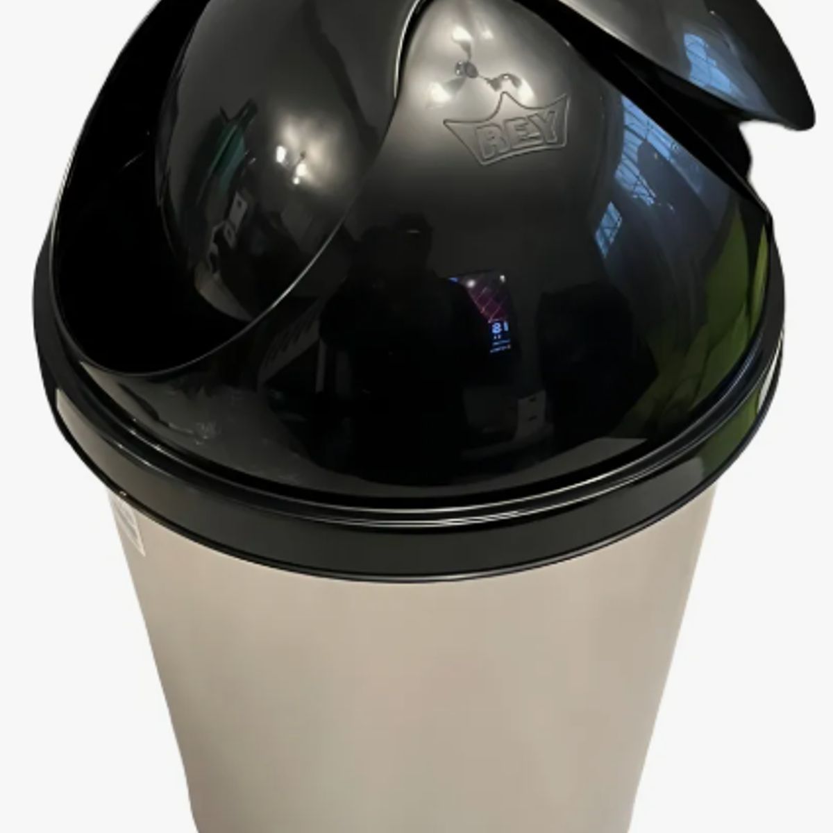 REYPLAST - Papelera Vaiven Metalizada 8.5 Litros Color Plateado