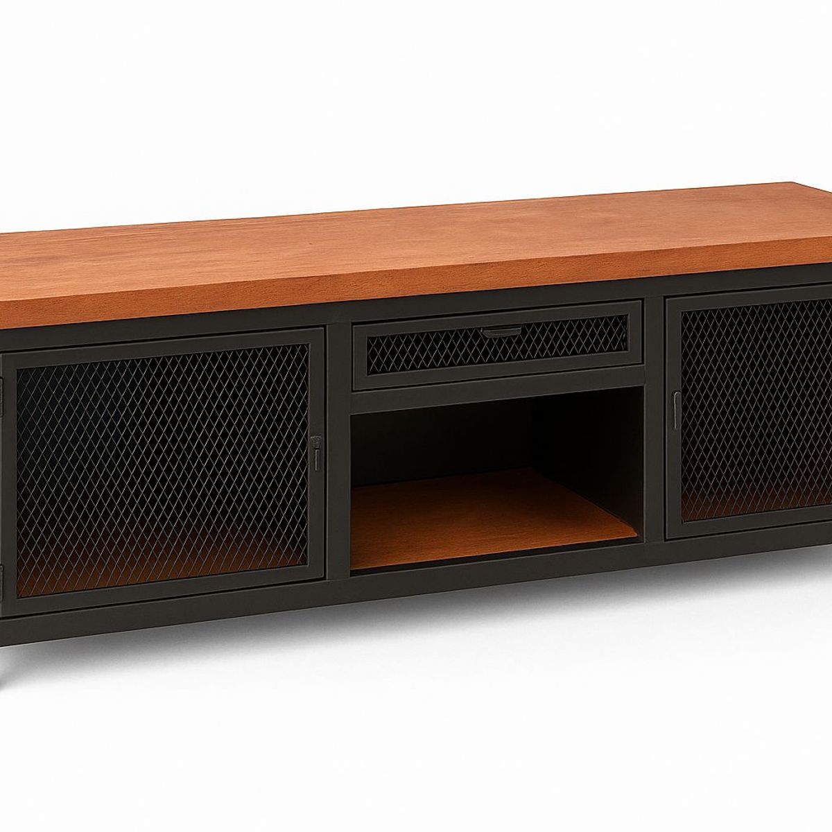 GENERICO - Rack Industrial Metálico con cubierta Madera