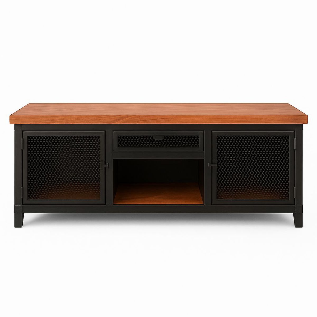 GENERICO - Rack Industrial Metálico con cubierta Madera