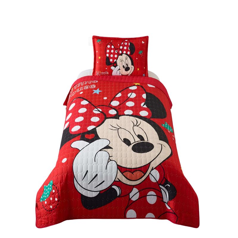 GENERICO - CUBRECAMA QUILT DE VERANO INFANTIL NIÑA ROJO