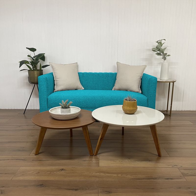 SOFAS HOME - SOFA INDO CHENILLE TURQUESA
