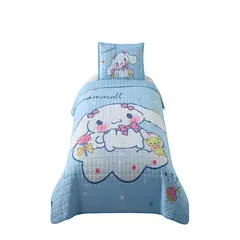 GENERICO - COBERTOR QUILT VERANO INFANTIL NIÑA CELESTE