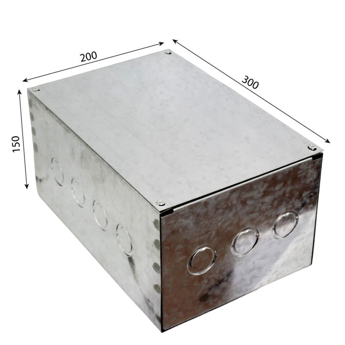 GENERICO - Caja Metálica C-23 300x200x150mm Galvanizada