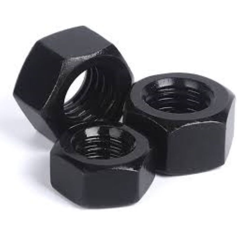 METALFER - Tuerca Hexagonal Negra 1/2" 100 Unidades