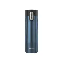 CONTIGO - Mug Loop De Acero Inoxidable 591 Ml, Azul Metalizado