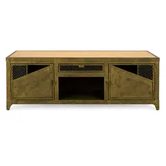 GENERICO - Rack Industrial Diseño Vintage Ocre Matizado con cubierta Madera
