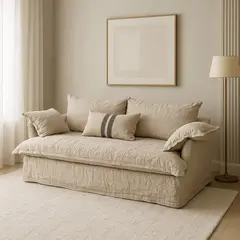 GENERICO - SOFA ENFUNDADO EN LINO DESMONTABLE