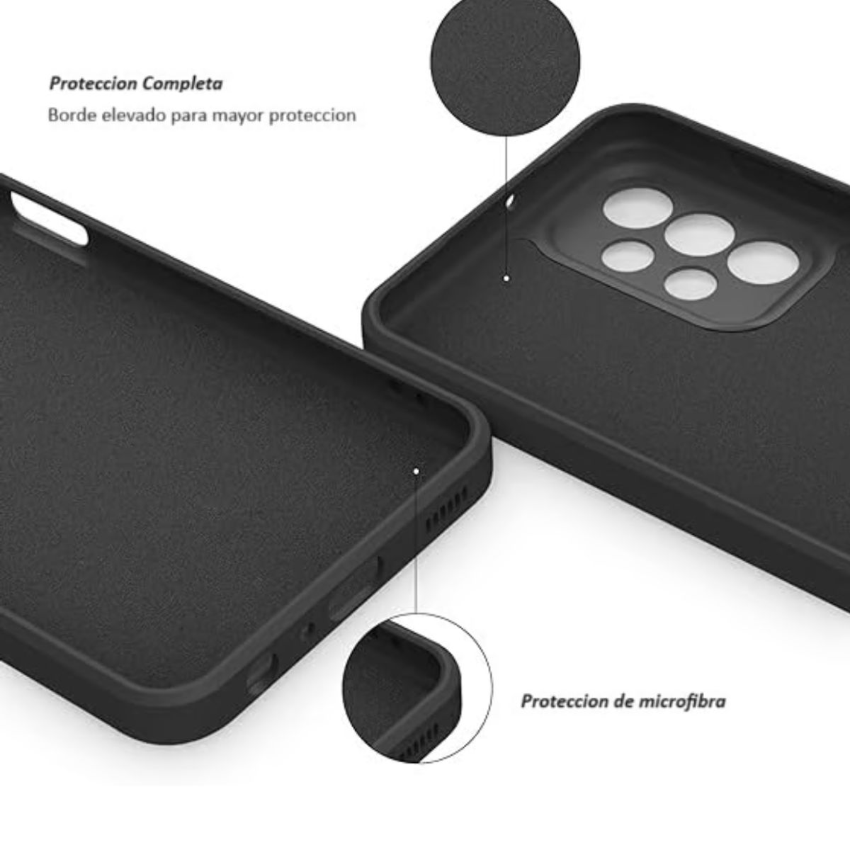 GENERICO - Carcasa Silicona Color Para Samsung Galaxy A32 5G - Negro