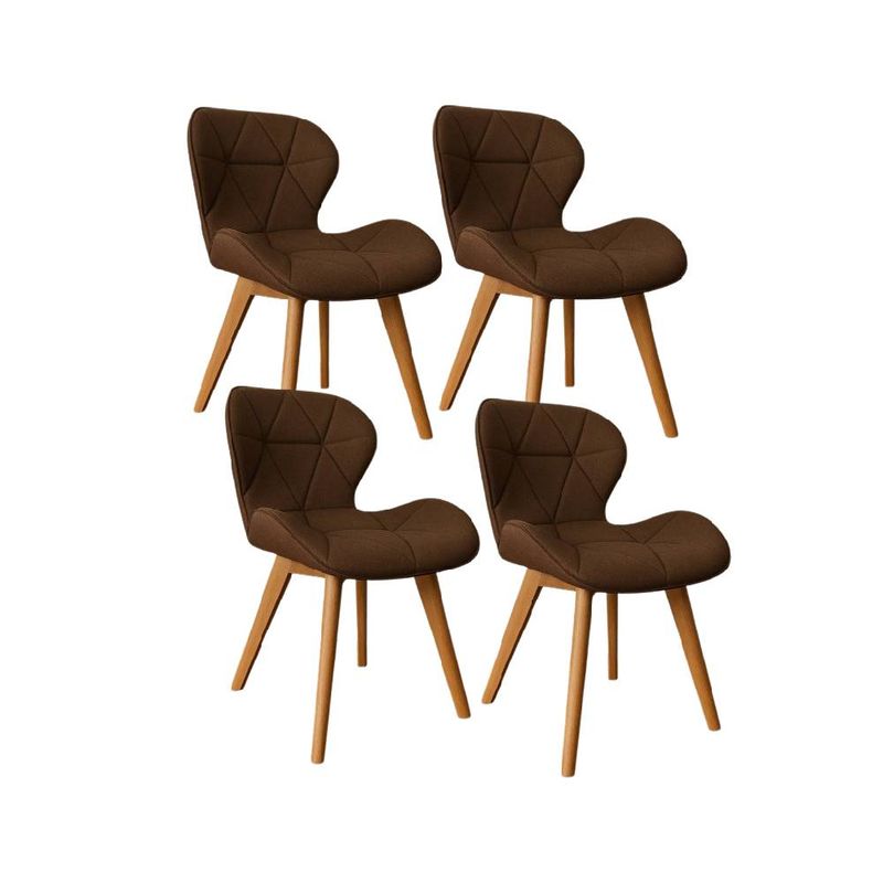 GENERICO - Pack 4 Sillas Mariposa Lino - Cafe