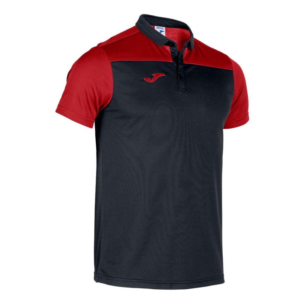 JOMA - Polera Polo Hombre Hobby II Negro Rojo Joma