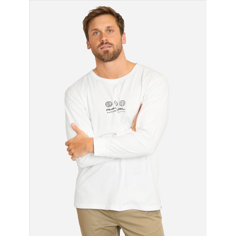 RIP CURL - Polera ML Tropic Blanco Hombre Rip Curl - Blanco