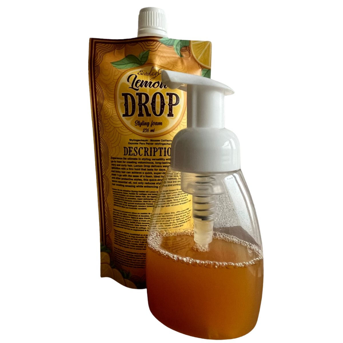ECOSLAY - Mousse Para Rizos Lemon Drop 236 Ml Ecoslay