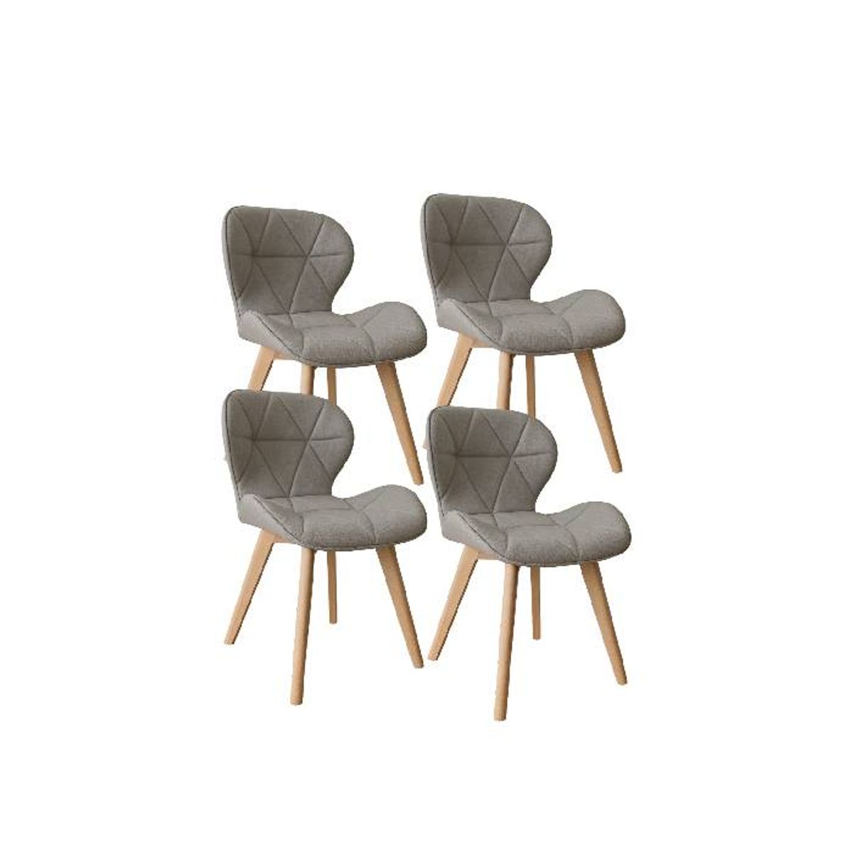 MOAD - Pack 4 Sillas Mariposa Lino - Gris