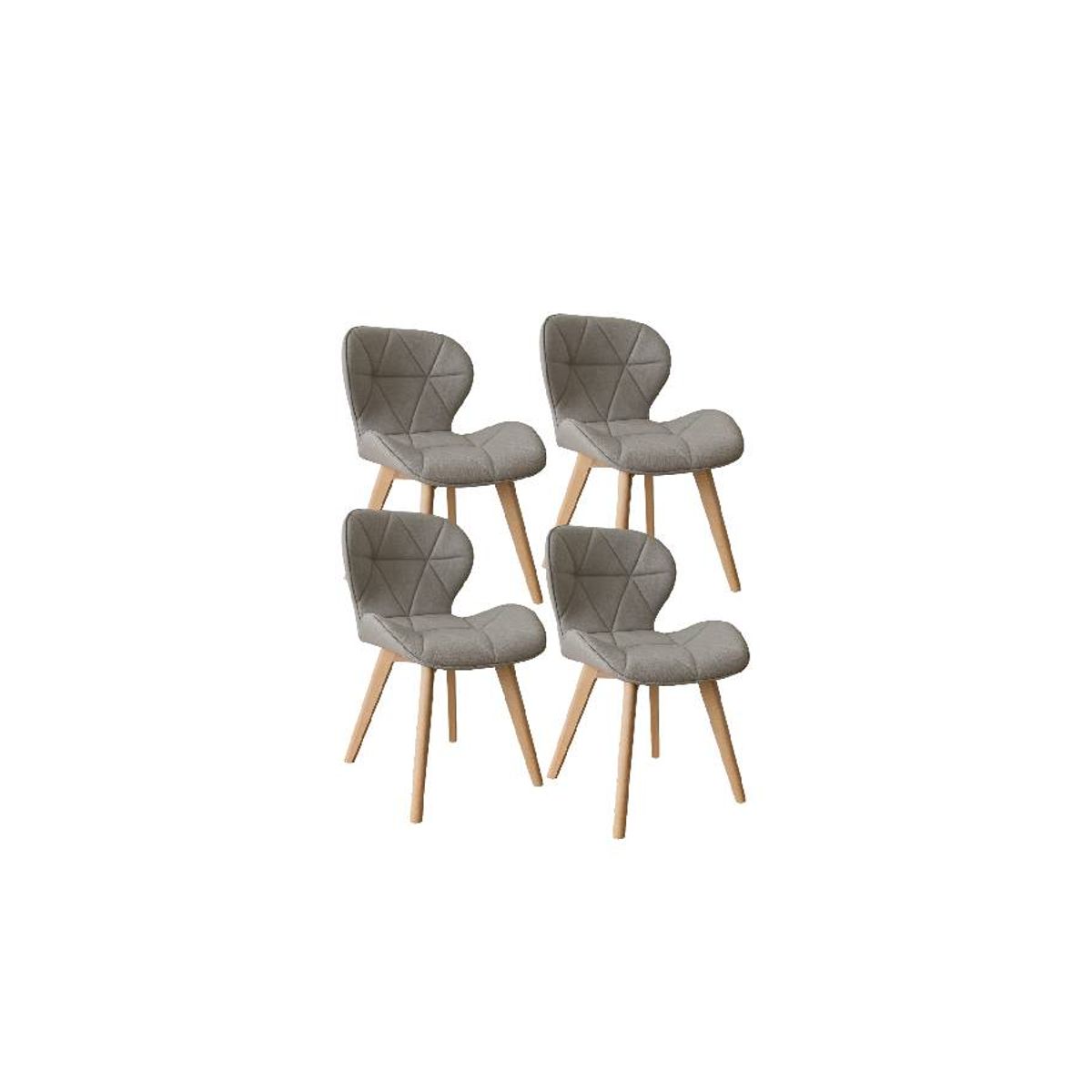 MOAD - Pack 4 Sillas Mariposa Lino - Gris