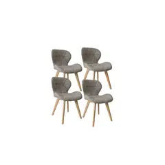 MOAD - Pack 4 Sillas Mariposa Lino - Gris