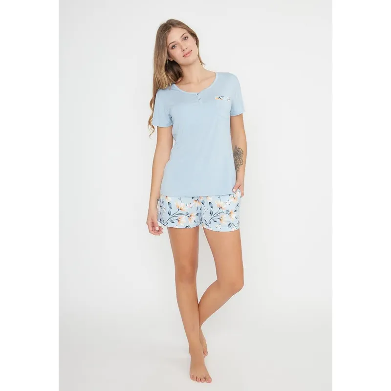 KAYSER - Pijama  de mujer viscosa 701080M KAYSER - Celeste