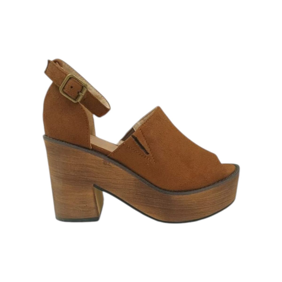 HERIEL - Sandalia Camel Plataforma Mujer