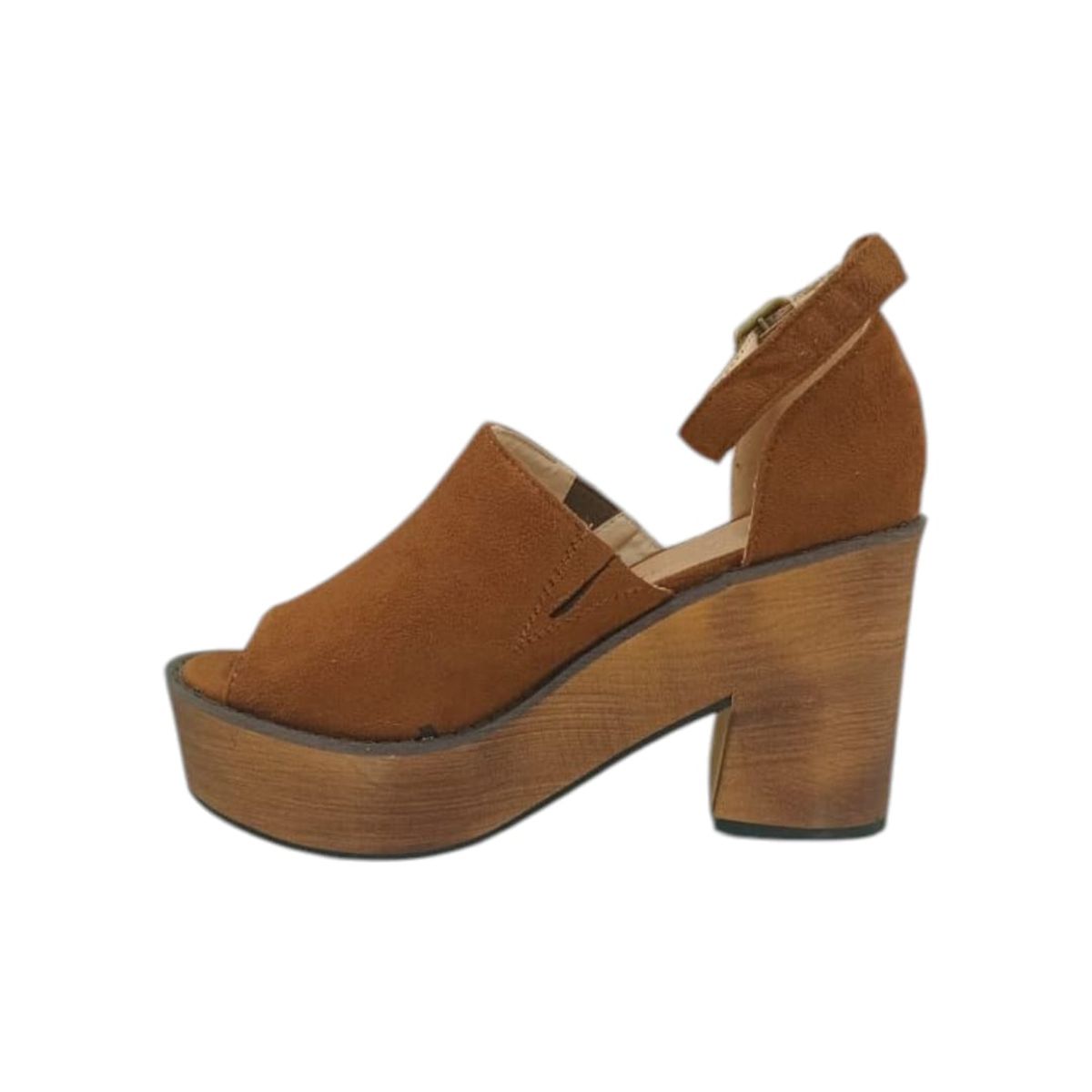 HERIEL - Sandalia Camel Plataforma Mujer