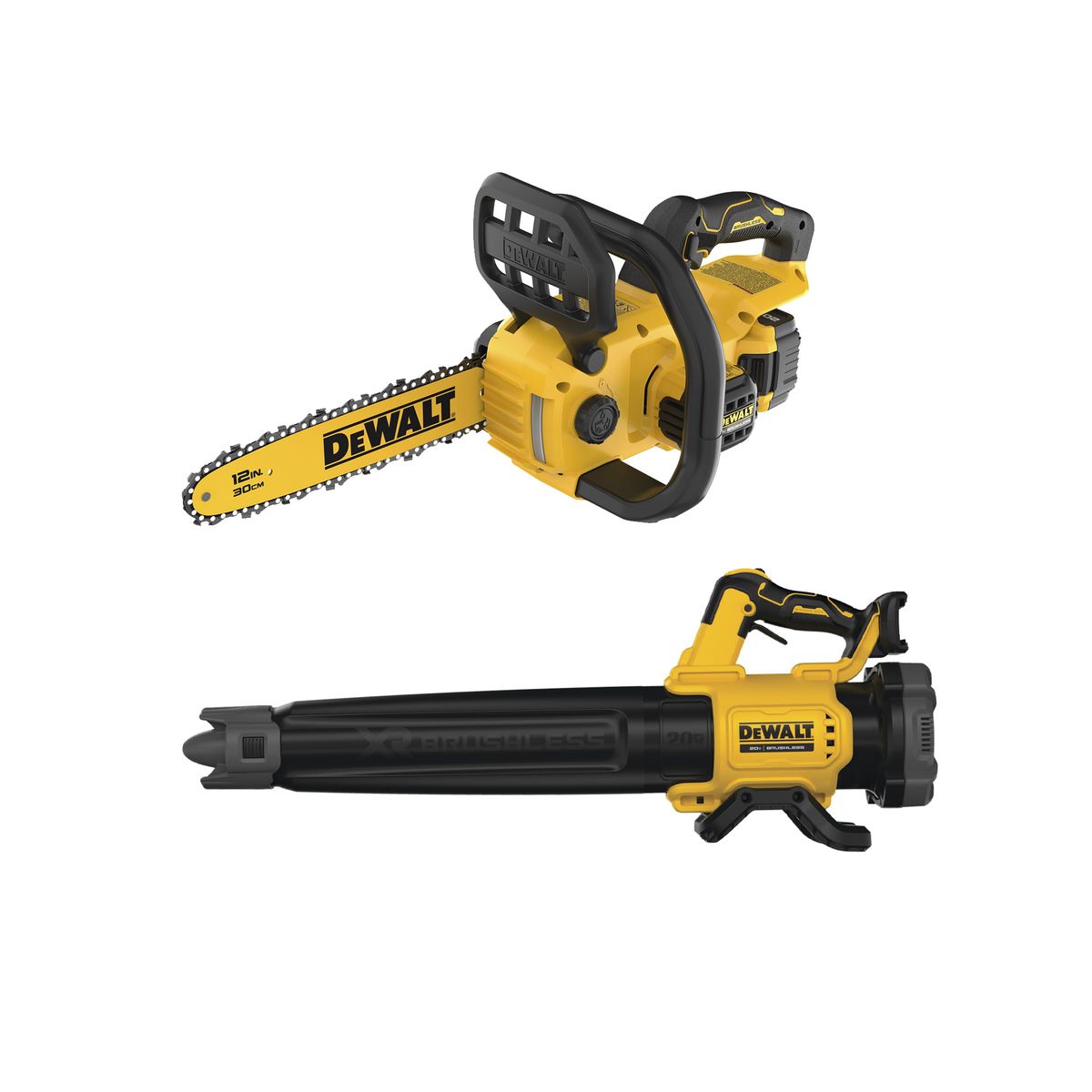 DEWALT - Kit motosierra 12” 20V + soplador 20V DEWALT
