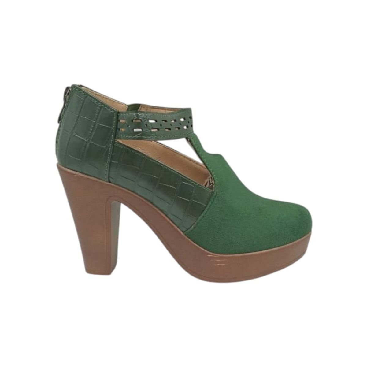 HERIEL - Zapato Verde Taco Mujer