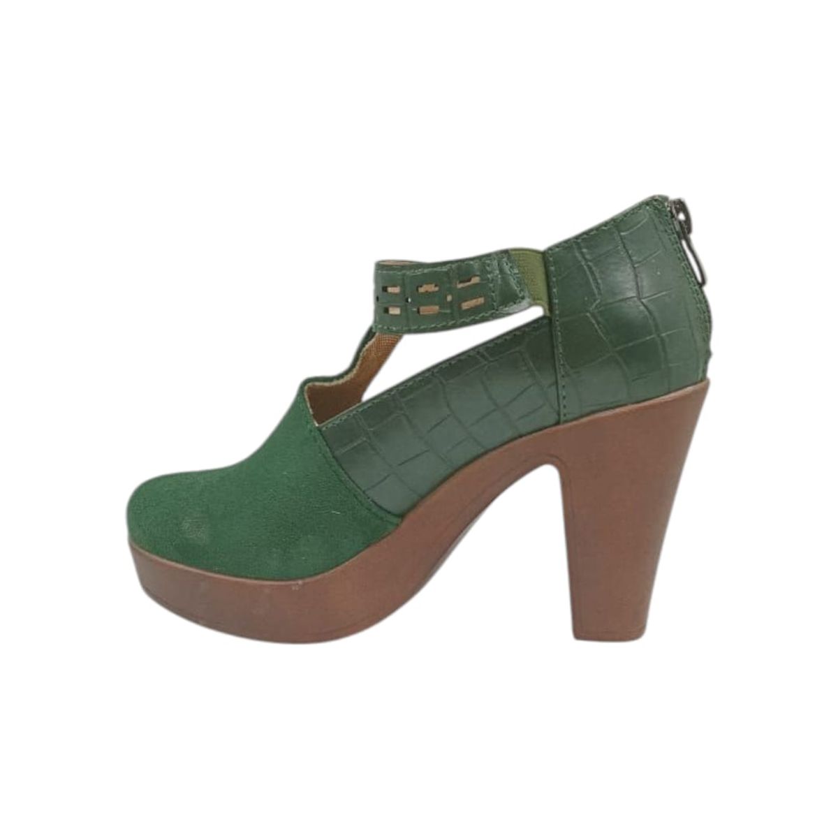 HERIEL - Zapato Verde Taco Mujer