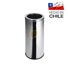 GENERICO - Basurero Acero Inoxidable tapa embudo 30 litros