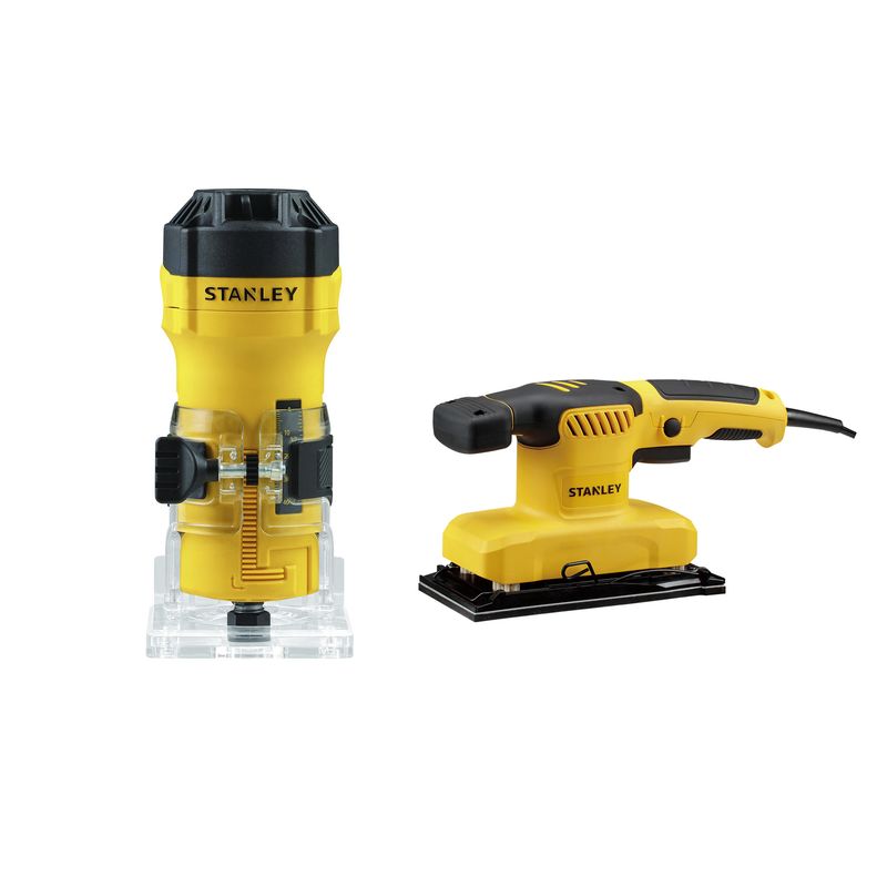 STANLEY - Kit rebajadora 550W + lijadora 280W STANLEY PACKSPT-REB-LIJ