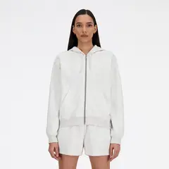 NEW BALANCE - Poleron Lifestyle Mujer Sport Essentials Gris