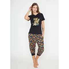 KAYSER - Pijama de mujer algodón 701115M - Negro