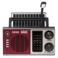 Radio Solar Portatil FM AM Emergencia color rojo
