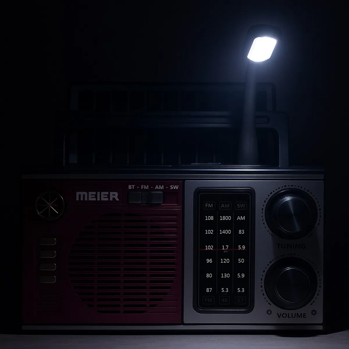 GENERICO - Radio Solar Portatil FM AM Emergencia color rojo