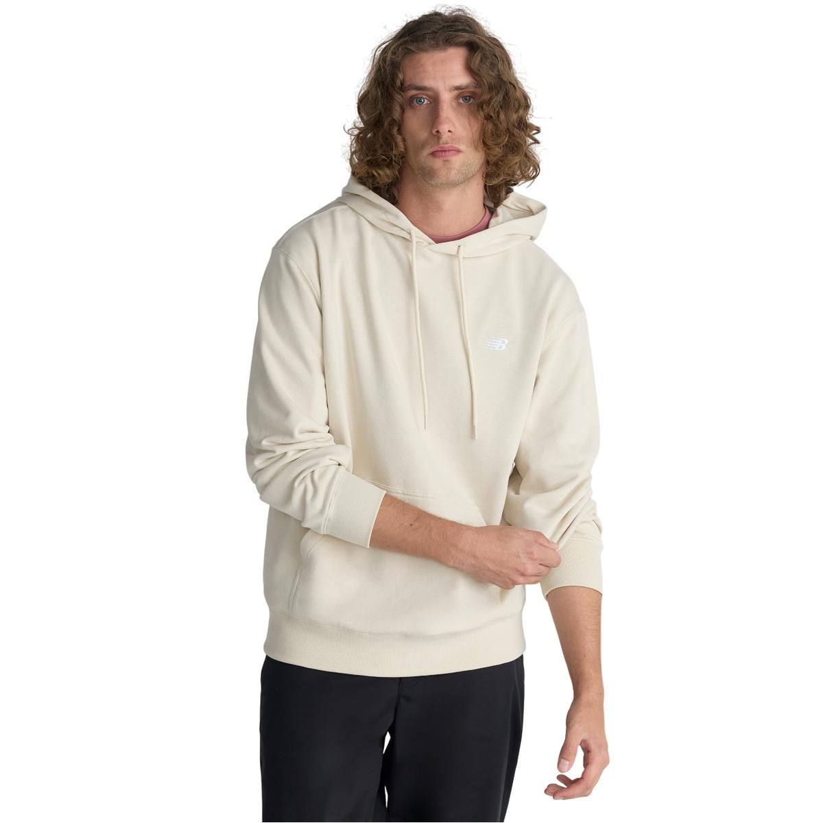 NEW BALANCE - Poleron Hombre Sport Essentials Hoodie Beige