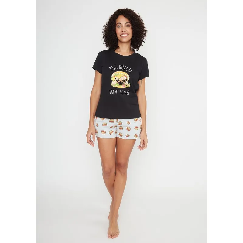 KAYSER - Pijama  de mujer algodón 701084M KAYSER - Negro