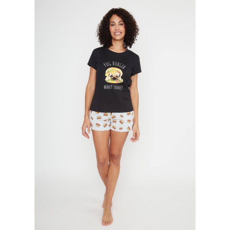 KAYSER - Pijama  de mujer algodón 701084M KAYSER - Negro