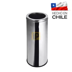 GENERICO - Basurero Acero Inoxidable tapa embudo 60 litros