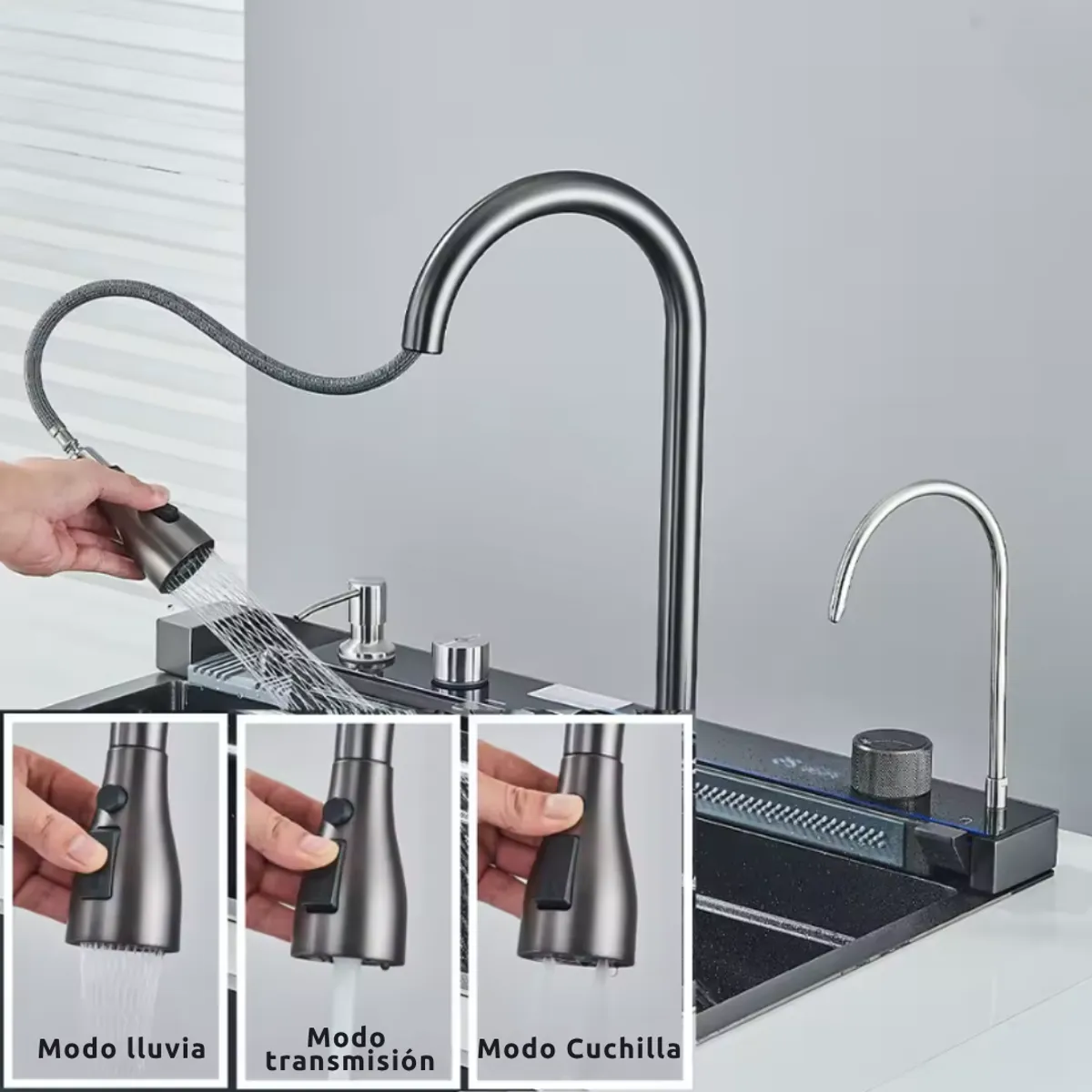 PEQUI - LAVAPLATOS EMPOTRADO DE ACERO INOXIDABLE