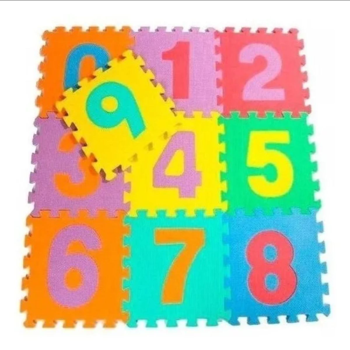 GENERICO - Alfombra Para Bebe 10 Piezas con Números 30x30