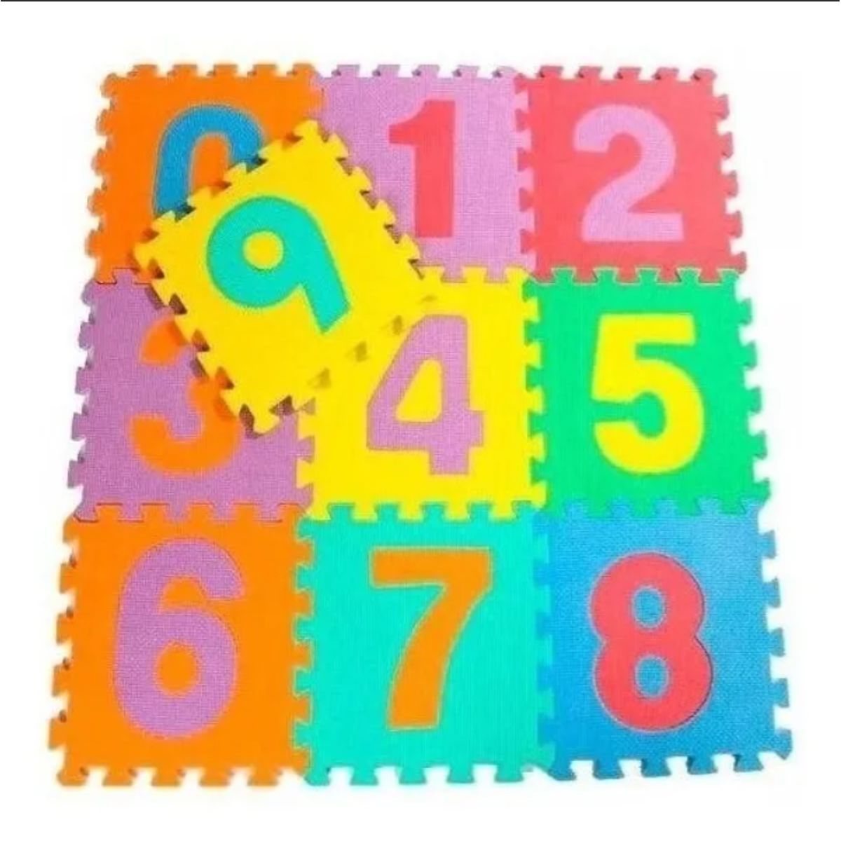 GENERICO - Alfombra Para Bebe 10 Piezas con Números 30x30