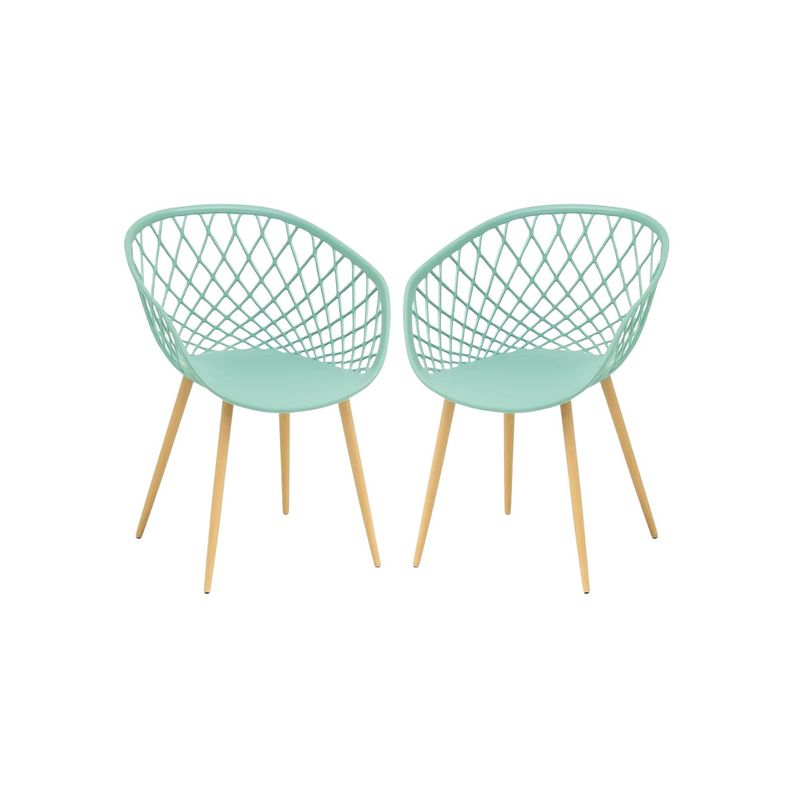 HABITA2 CHILE - Pack 2 Butaca Mesh Polipropileno Menta