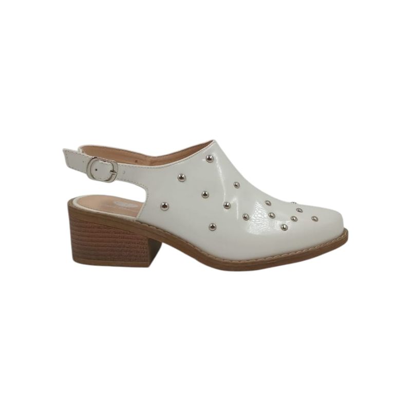 HERIEL - Zapato Blanco Tachas Charol