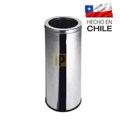 GENERICO - Basurero Acero Inoxidable tapa embudo 90 litros